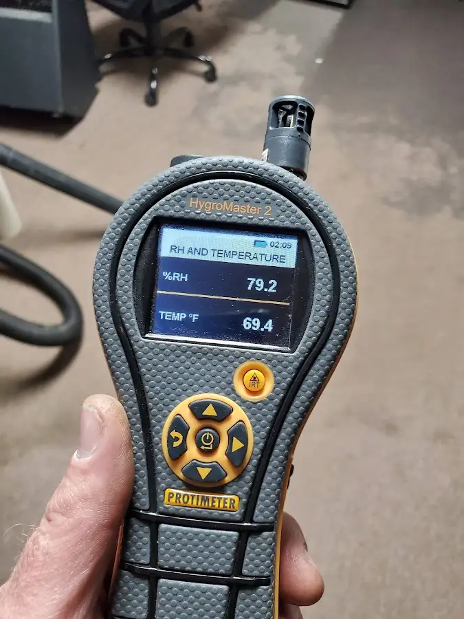 Moisture meter humidity assessment for Mold Remediation & Removal in Wickliffe
