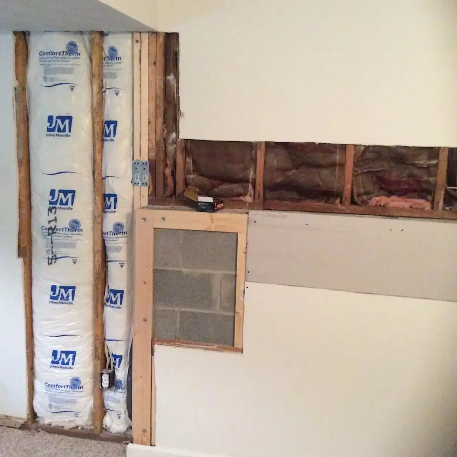 Wall insulation replacement during Basement Flood Cleanup in Wickliffe